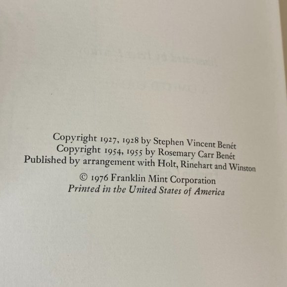 The Franklin Library - John Brown’s Body by Stephen Vincent Benet - 1976 Leather - Picture 5 of 6